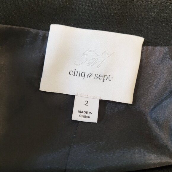 Cinq a Sept Hilary Crepe Silk Faux Wrap Mini Dress LBD - Picture 9 of 11